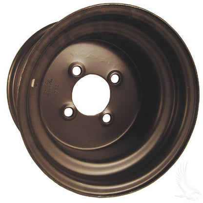 Steel, Black, 10x8 3:5 offset Standard 10" Golf Cart Wheel