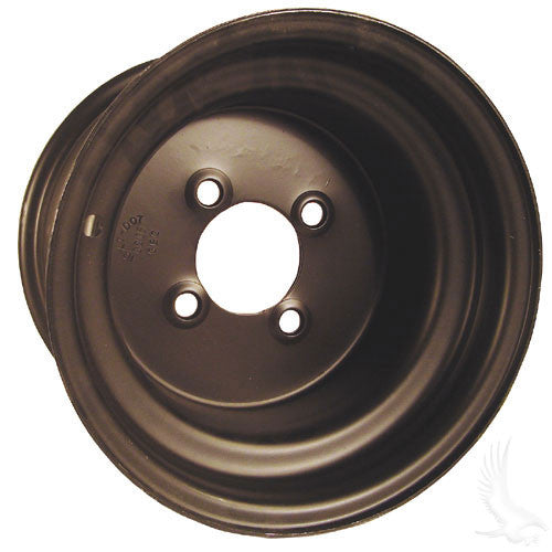 Steel, Black, 10x8 3:5 offset Standard 10" Golf Cart Wheel