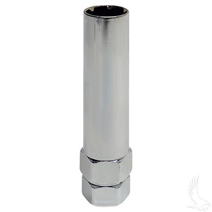 Lug Nut Set of 16, Hexagon Socket Key, Chrome, Standard 1/2"-20