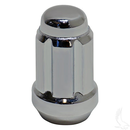 Lug Nut Set of 16, Hexagon Socket Key, Chrome, Metric 12mm-1.25