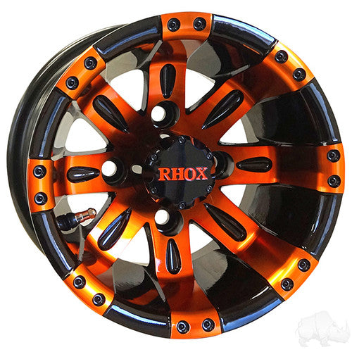 RHOX Vegas, Orange with  Black w/ Center Cap, 10x7 ET-29