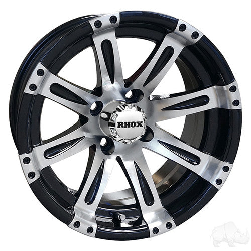 RHOX Vegas, Machined w/Black w/ Center Cap, 14x7 ET-25