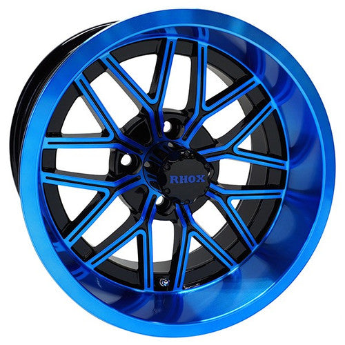 RHOX RX281, Gloss Black with Blue, 14x7 ET-25