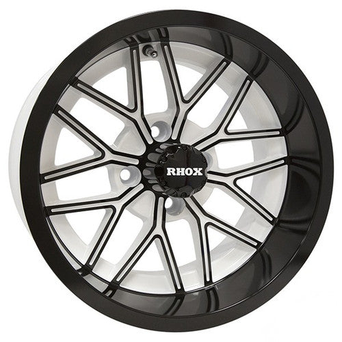 RHOX RX281, White with Gloss Black, 14x7 ET-25