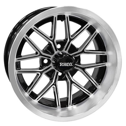 RHOX RX281, Machined Gloss Black, 14x7 ET-25