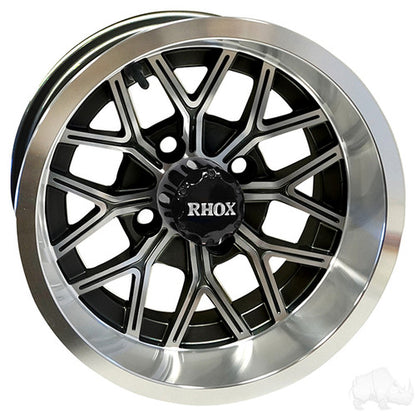 RHOX RX283, Machined Gloss Black, 12x7 ET-25