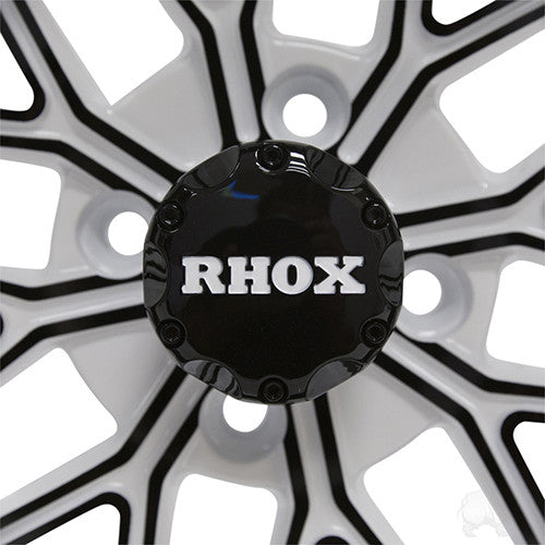 RHOX RX284, White with Gloss Black, 12x6 ET-10