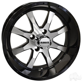 RHOX RX375, Machined Gloss Black, 15x6, ET-15