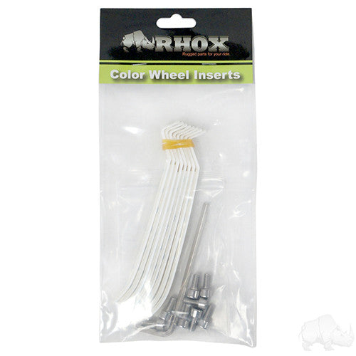 RHOX Color Wheel Insert, White, Bag of 8 for RX150 Series Wheels