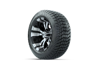 12 GTW Vampire Black and Machined Wheels with Excel Lo-Pro Street Tires  Set of 4