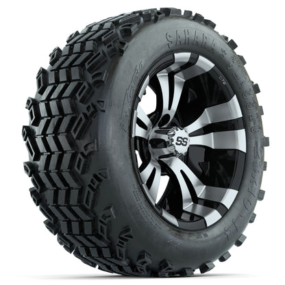 Set of (4) 14 in GTW Vampire Wheels with 23x10-14 Sahara Classic All-Terrain Tires