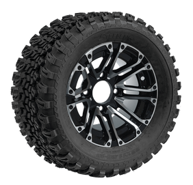 TR1005-WH1006 - SGC 10″ Lancer Machined/Black Wheel and 22″ All Terrain Tire Combo