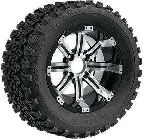 TR1005-WH1016 - SGC 10″ Tempest Machined/Black Wheel and 22″ All Terrain Tire Combo