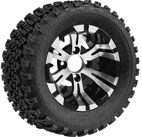 TR1005-WH1022 - SGC 10″ Vampire Machined/Black Wheel and 22″ All Terrain Tire Combo
