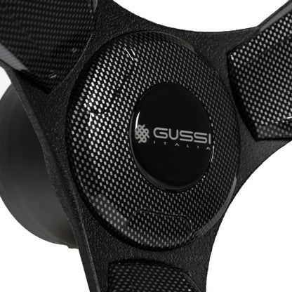 Gussi Italia® Model 13 Black/Carbon Fiber Steering Wheel For Club Car Precedent / Onward / Tempo