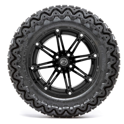 14” GTW Element Matte Black Wheels with 23” Predator A/T Tires – Set of 4