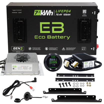 Eco Battery 70V - 105Ah GEN3 Lithium Battery Bundle - Choose Cart Model