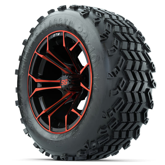 Set of (4) 14 in GTW Spyder Wheels with 23x10-14 Sahara Classic All-Terrain Tires