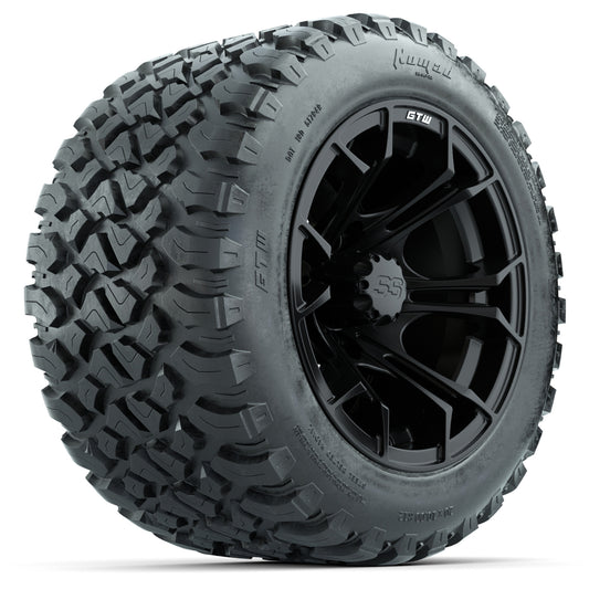 Set of (4) 12 in GTW Spyder Wheels with 20x10-R12 GTW Nomad All-Terrain Tires