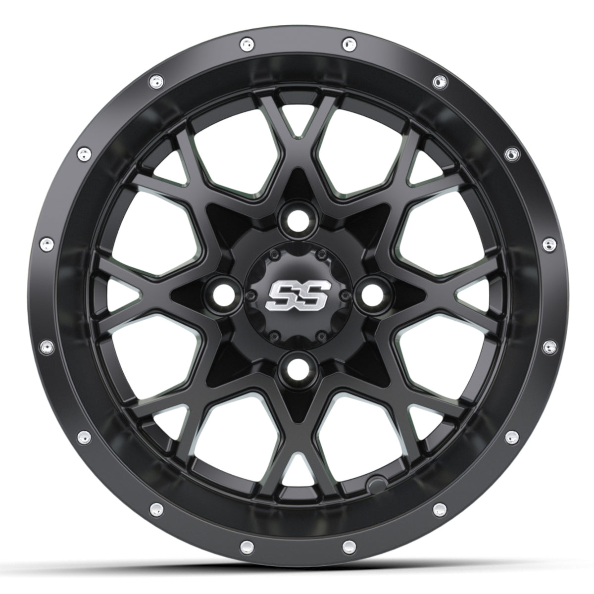 Vortex 2 Wheel, 12X7 Matte Black