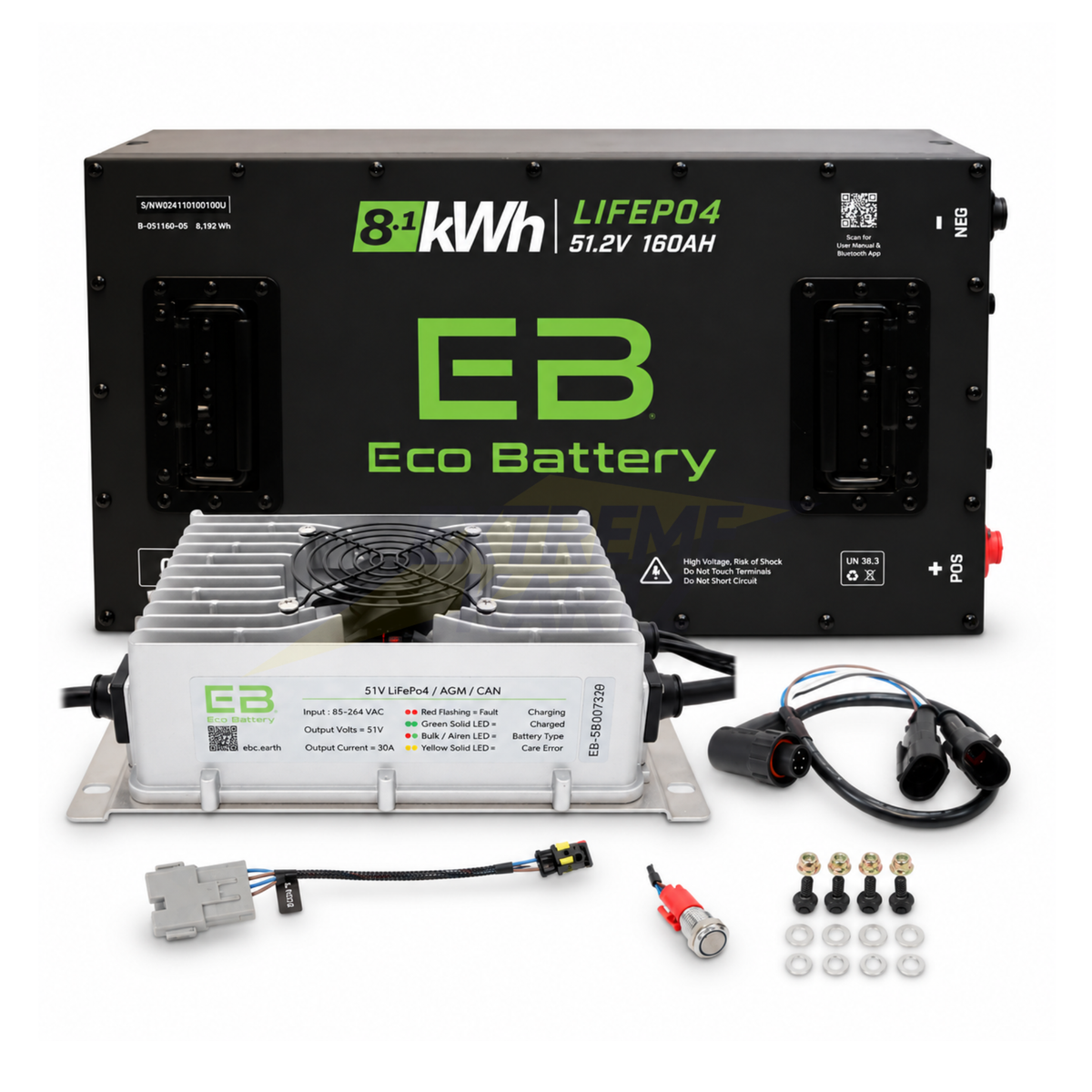 Eco Battery 48v 160ah Lithium Bundle Kit - Select your Cart