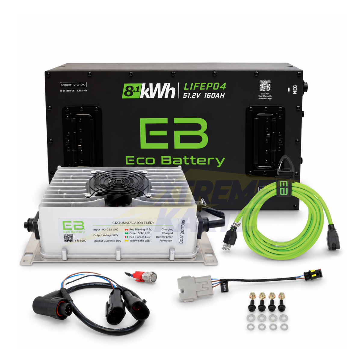 Eco Battery 48v 160ah Lithium Bundle Kit - Select your Cart
