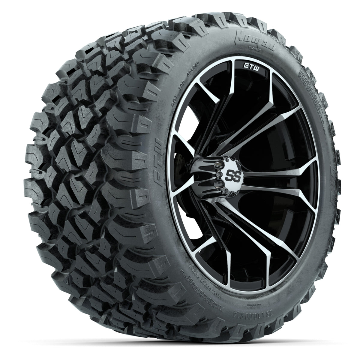 Set of (4) 14 in GTW Omega Wheels with 23x10-14 Duro Desert All-Terrain Tires