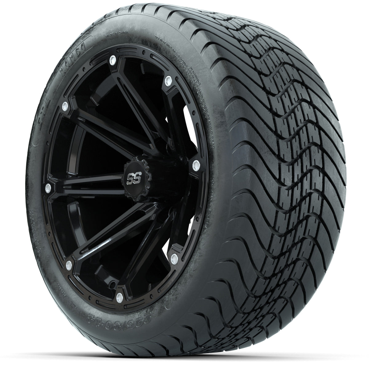 Set of (4) 14 in GTW Element Wheels with 225/30-14 Mamba Street Tires