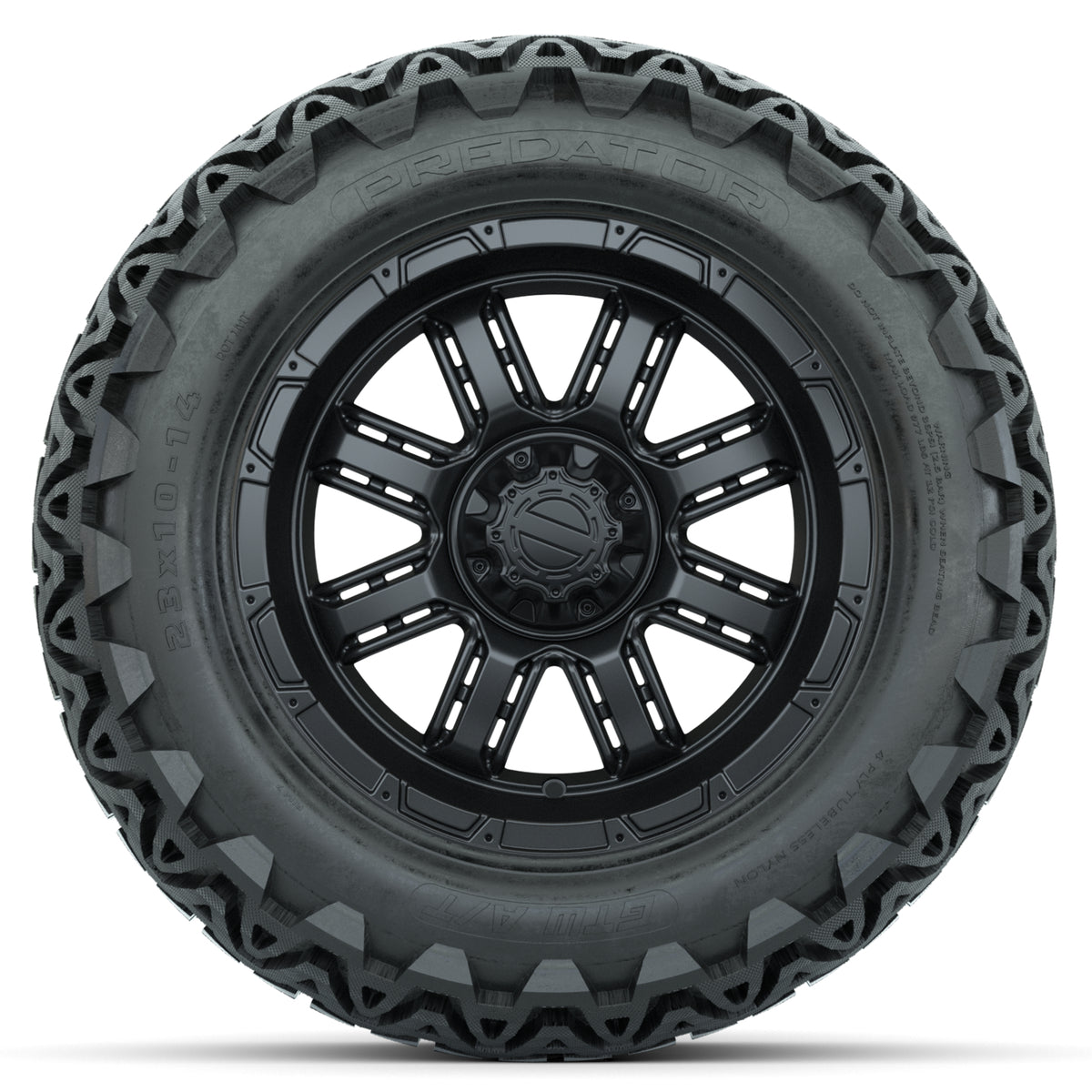 Set of (4) 14 in GTW Transformer Wheels with 23x10-14 GTW Predator All-Terrain Tires