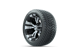 12 GTW Vampire Black and Machined Wheels with 18 Mamba Street Tires  Set of 4