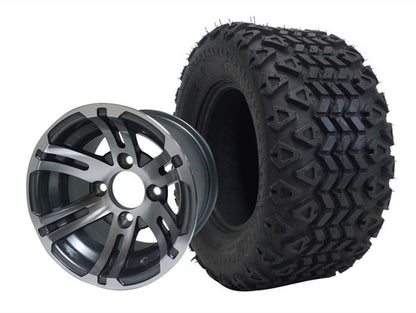 WH1003 10" Bulldog - Gunmetal and TR1007 20" X10 -10 DOT All Terrain Tire