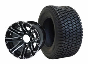 TR1010-WH1006 - SGC 10″ Lancer Machined/Black Wheel and 20″ Turf Tire Combo