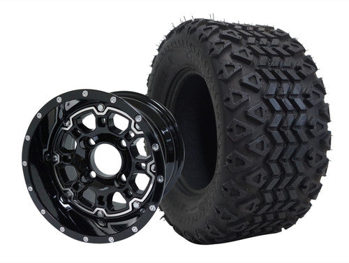 WH1007 10" Panther - Black and TR1007 20" X10 -10 DOT All Terrain Tire