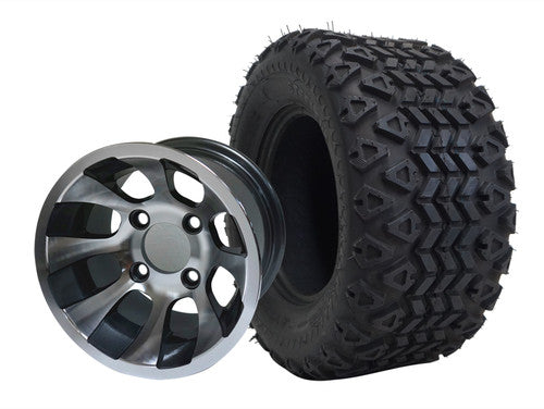 WH1010 10" Revolver - Gunmetal and TR1007 20" X10 -10 DOT All Terrain Tire