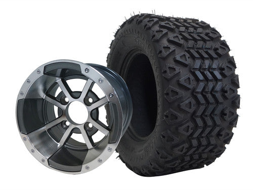 WH1014 10" Storm Trooper - Gunmetal and TR1007 20" X10 -10 DOT All Terrain Tire