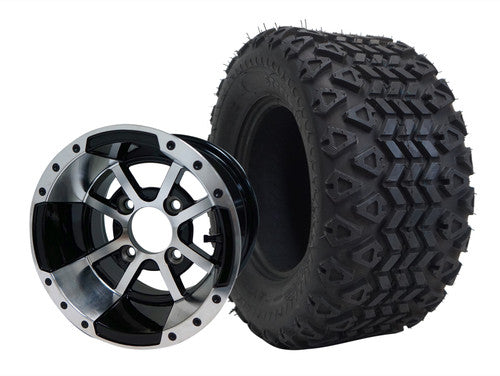 WH1015 10" Storm Trooper - Machined/Black and TR1007 20" X10 -10 DOT All Terrain Tire