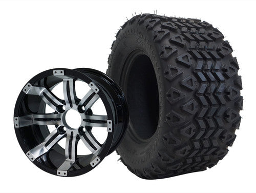 WH1016 10" Tempest - Machined/Black and TR1007 20" X10 -10 DOT All Terrain Tire