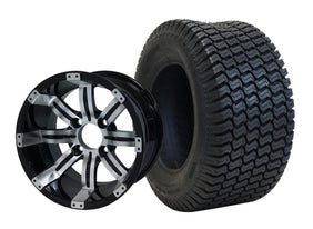 TR1010-WH1016 - SGC 10″ Tempest Machined/Black Wheel and 20″ Turf Tire Combo