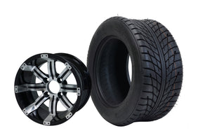 10" SGC Tempest Machined Black Wheel and 205/50-10 Low Profile Tire Combo