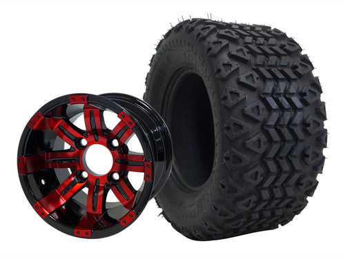 WH1018 10" Tempest - Red-Black and TR1007 20" X10 -10 DOT All Terrain Tire