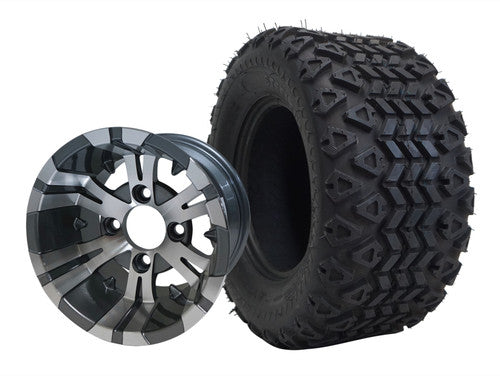 WH1021 10" Vampire - Gunmetal and TR1007 20" X10 -10 DOT All Terrain Tire