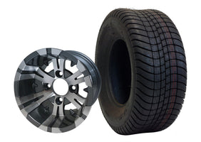 10″ SGC Vampire Gunmetal Wheel and Tire Combo with 205/65-10 Comfort Ride Tires