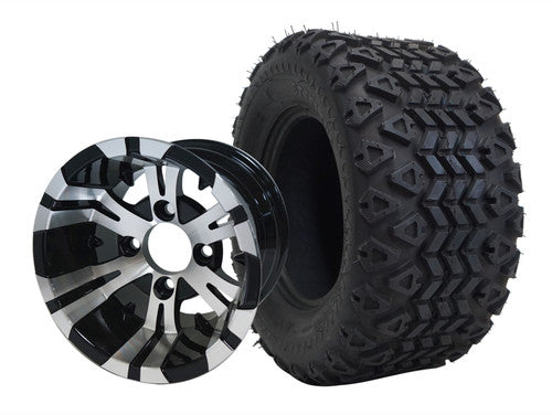 WH1022 10" Vampire - Machined/Black and TR1007 20" X10 -10 DOT All Terrain Tire