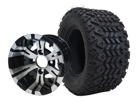 TR1008-WH1022 - SGC 10″ Vampire Machined/Black Wheel and 18″ All Terrain Tire Combo