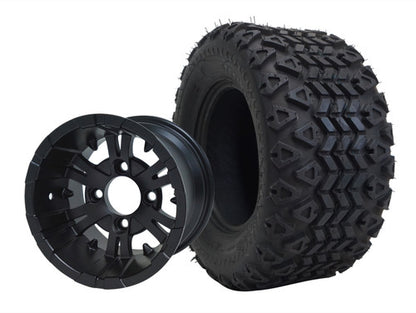 WH1023 10" Vampire - Matte Black and TR1007 20" X10 -10 DOT All Terrain Tire