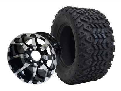 WH1025 10" Vortex - Machined/Black and TR1007 20" X10 -10 DOT All Terrain Tire