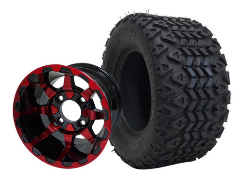 WH1026 10" Vortex - Red-Black and TR1007 20" X10 -10 DOT All Terrain Tire