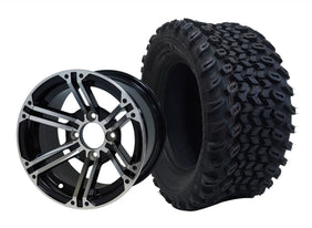SGC 12" Terminator Machined/Black Wheel and 23" All Terrain Tire Combo
