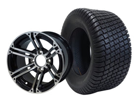 SGC 12" Terminator Machined/Black Wheel and 23" Turf Tire Combo