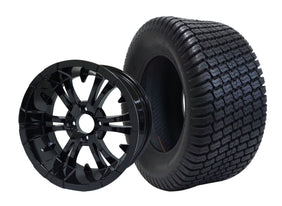 SGC 12" Vampire Glossy Black Wheel and 23x10.5-12 Turf Tire Combo
